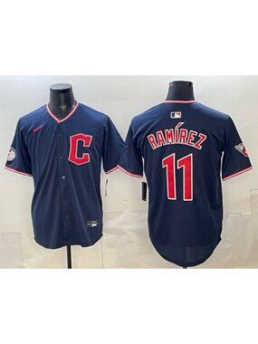 Jose Ramirez Navy Stitched Jersey